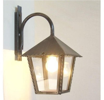 LANTERNA A MURO HEIDI IN FERRO BATTUTO LAMPADE LAMPIONE APPLIQUE LANTERNE