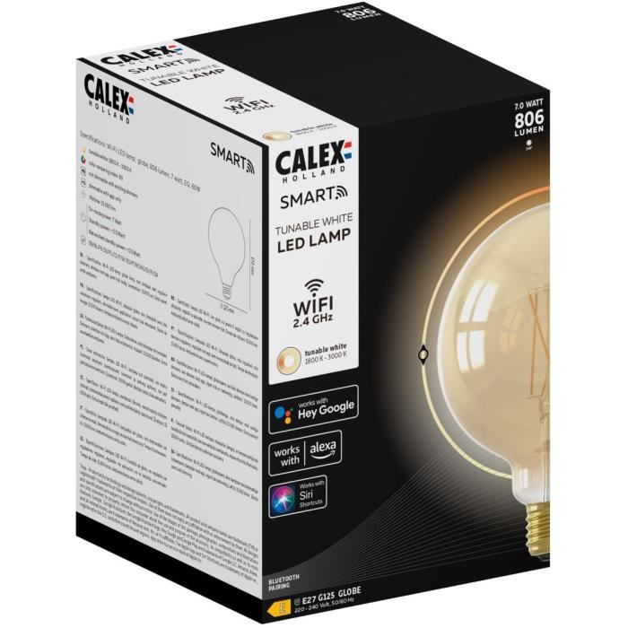 Lampadine connesse Calex LED Filamento connessa Globo ambra G125 E27