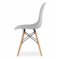 Tavolo rotondo Valora KOVA Ø80 bianco + 3 sedie OSAKA grigio