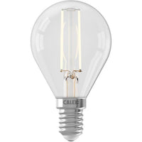 Lampadina LED E14 - CALEX - BALL P45 - Filamento dritto - 3,5 W - 250 lm - 2700 K - Dimmerabile - Trasparente