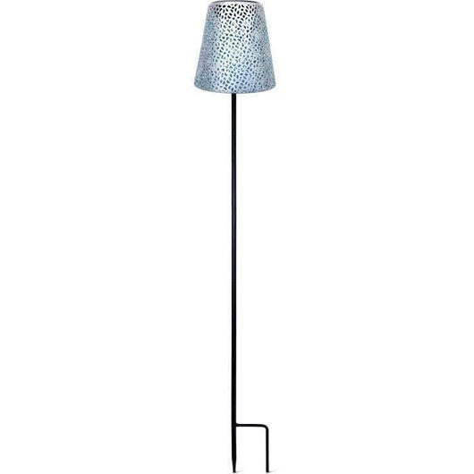 Lampada solare - GARDEN ID Silver - 12 h70 cm - Autonomia 6-8 ore - Piede stabilizzatore - Tasto on/off - Batteria AAA.