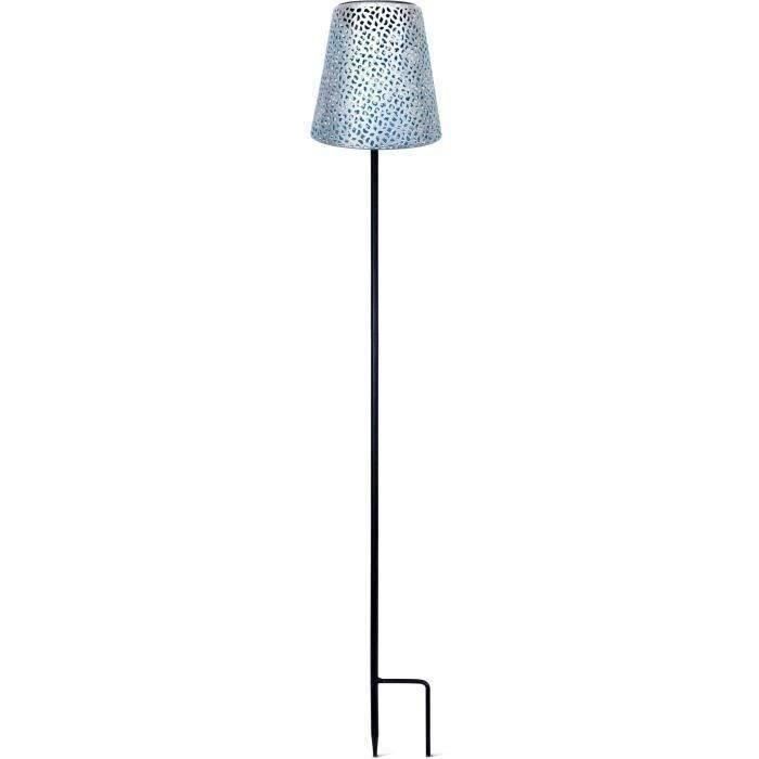 Lampada solare - GARDEN ID Silver - 12 h70 cm - Autonomia 6-8 ore - Piede stabilizzatore - Tasto on/off - Batteria AAA.