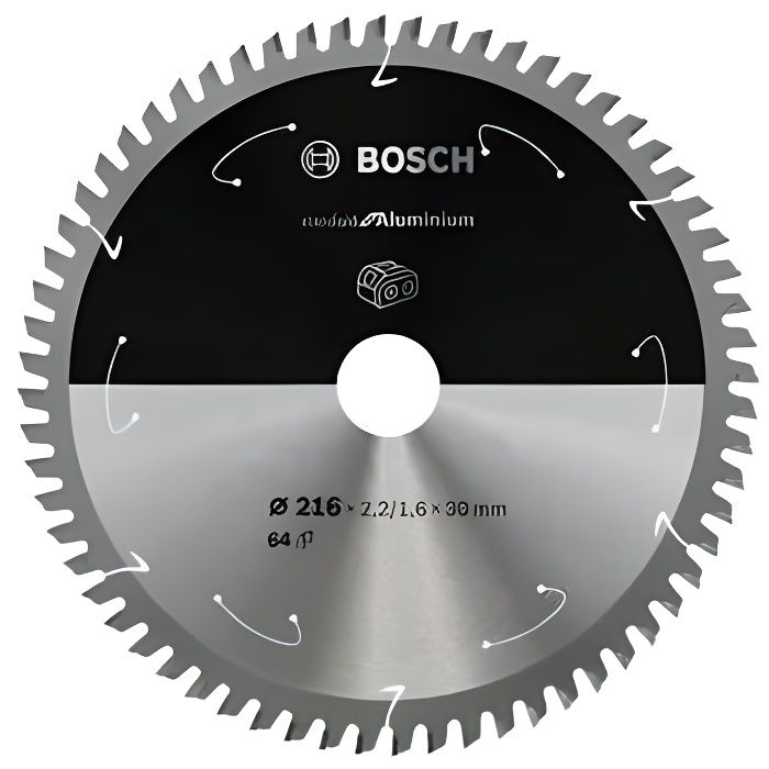 Lama per sega circolare BOSCH PROFESSIONAL in metallo duro 216 x 30 x 2,2 mm (64 denti) - Alluminio