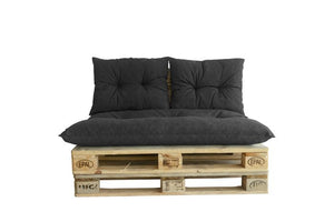 Kit pallet classico - materasso ardesia + 2 cuscini schienale - GIARDINO PRIVATO