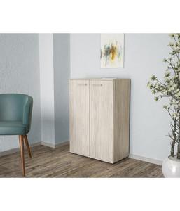 KIT MOBILE 2 ANTE CM. 68X95X34 BIANCO VENANTO ROVERE GRIGIO CEMENTO