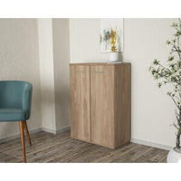 KIT MOBILE 2 ANTE CM. 68X95X34 BIANCO VENANTO ROVERE GRIGIO CEMENTO