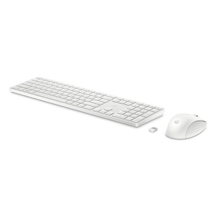 HP 650 - set tastiera e mouse - AZERTY francese - bianco