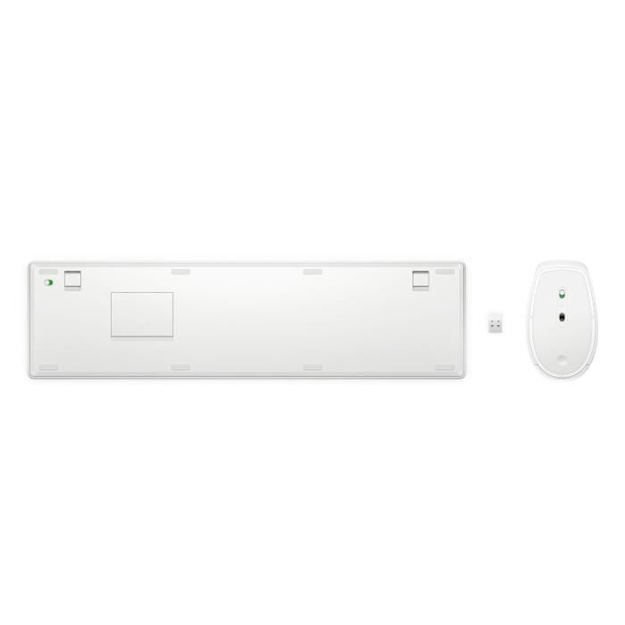 HP 650 - set tastiera e mouse - AZERTY francese - bianco