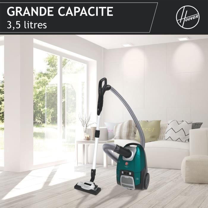 Hoover he530alg saldatura aspirapolvere con sacchetto, potente 850 W, silenziatore 69db, grande capacità 3.5l Allergia speciale e peli di animali