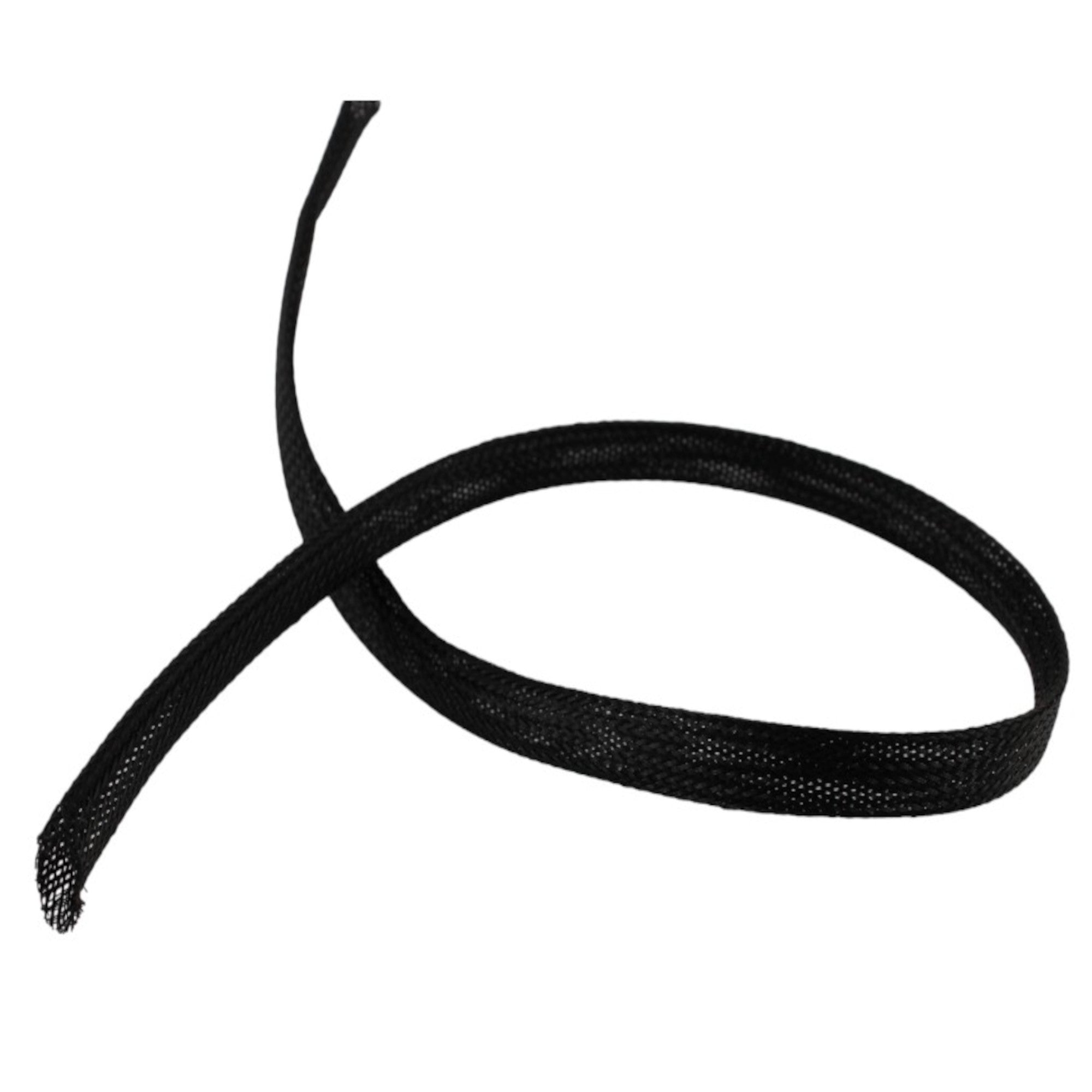 Guaina trecciata nera diametro 10mm Aleyay - prezzo al metro