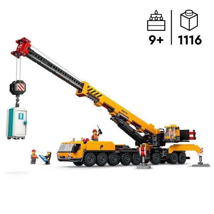 Gru mobile gialla LEGO City 60409, set da costruzione regalo per bambini