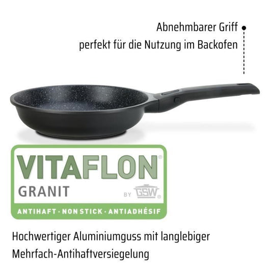 GSW - Easyclick - Padella -  28 cm - Fusione di alluminio - Tutte le fonti di calore compresa l'induzione