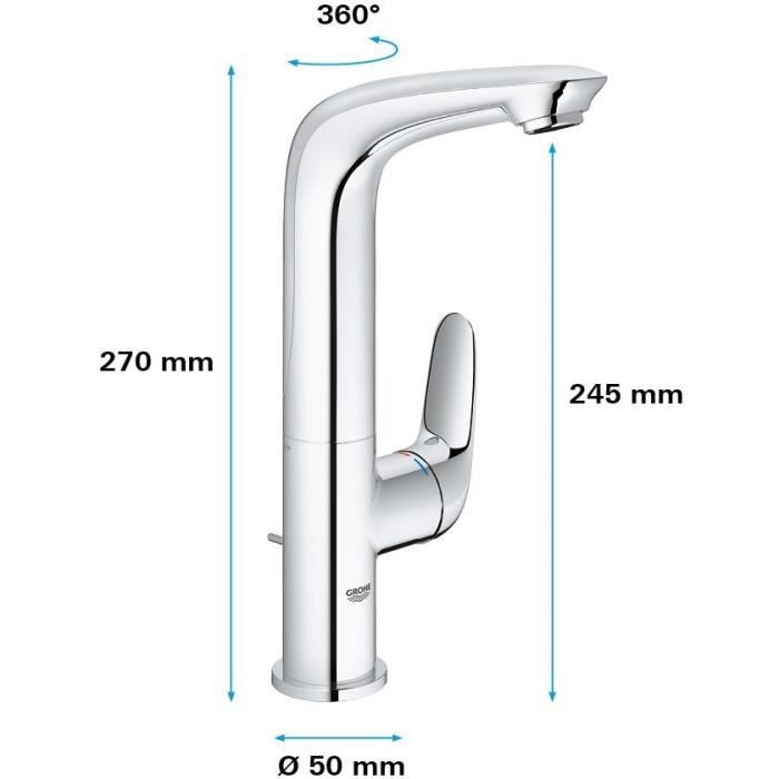 GROHE - Miscelatore monocomando per lavabo - Taglia L