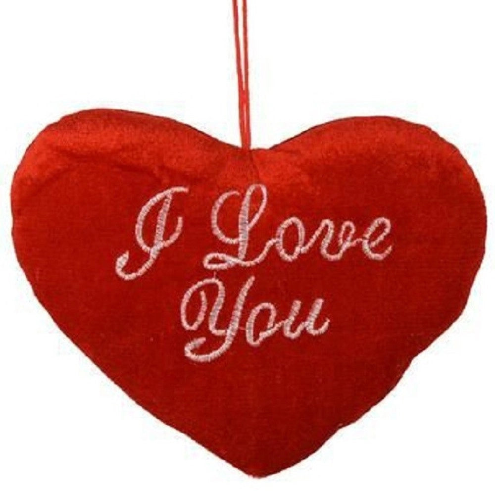 Trade Shop - Cuore Rosso Con Scritta I Love You Con Appendino 20cm Idea Regalo San Valentino -