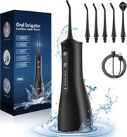 Flosso acqueo - Apparecchio per flessi - Douche orale - Imbottigliamento acqua - 300ml - Nero