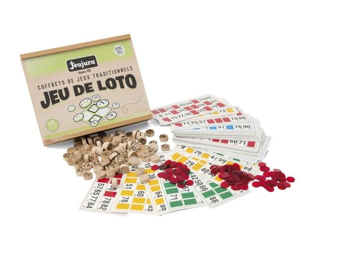 Gioco della lotteria - scatola di legno