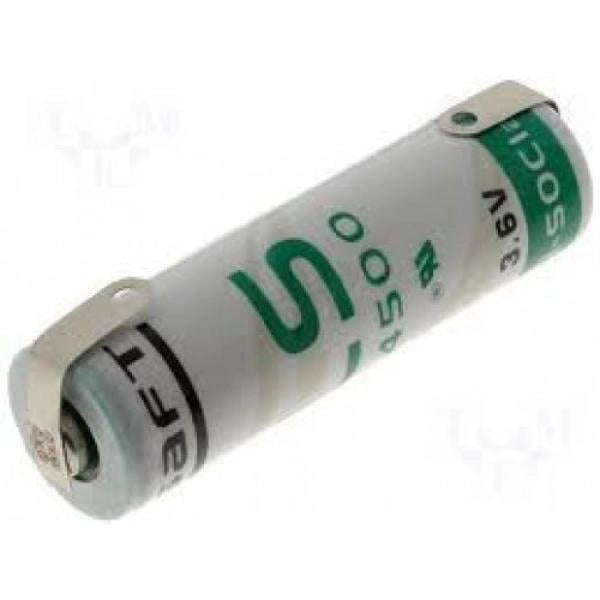 BATTERIA LITIO SAFT LS14500 AA 3,6V 2,6 Ah CON LAMELLE