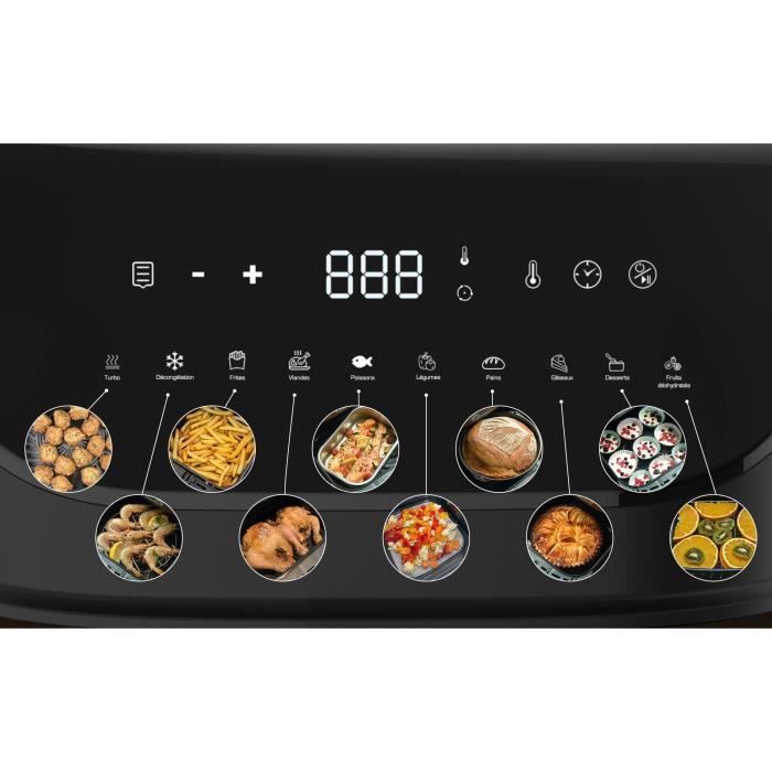 Friggitrice dietetica - LITTLE BALANCE - Crousty light XL - 7 L - 1600 W - 10 programmi - Nero