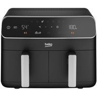 Friggitrice ad aria calda multifunzione - BEKO - FRL5388B - 2400 W - 8,5 L per 2 kg di patatine - 2 vasche (2x 4,5 L) - Nero