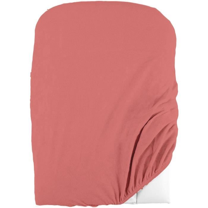 Domiva Set 2 fodere fasciatoio - 50 x 75 cm - Spugna in policotone - Bianco/Terracotta