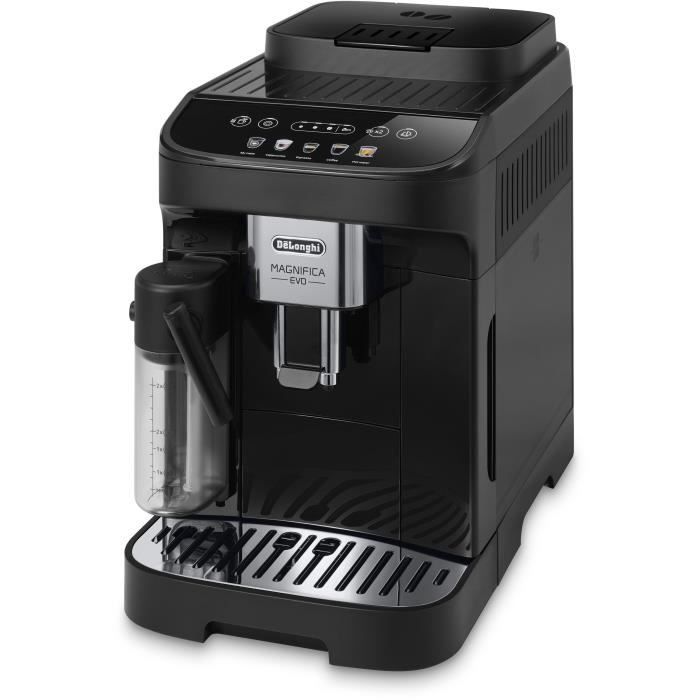 De'Longhi Magnifica Evo, Macchina per caffè espresso con macinacaffè, tecnologia per bevande al latte, ECAM290.61.B, Nero