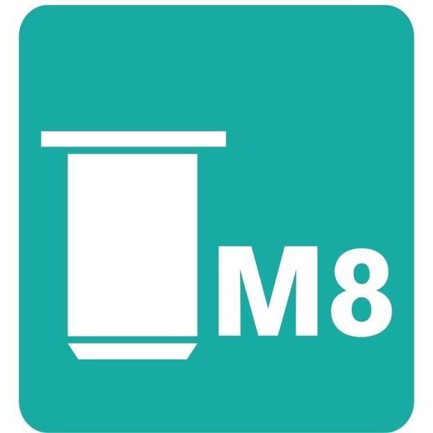 Dadi a crimpare per viti 8mm - RAPID - M8 - Confezione da 20 pezzi + punta per trapano