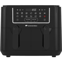 CONTINENTAL EDISON Friggitrice ad aria senza olio - RFRSH24002CB - 9 L - Doppi vassoi - 2400 W - Nero