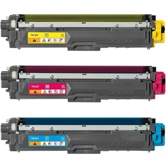 Confezione toner TN241CMY-BROTHER-Ciano, Magenta, Giallo-3x1400 p.-DCP-9015, DCP-9020, HL-3140, HL-3150, HL-3170, MFC-9140, MFC-9330 ecc