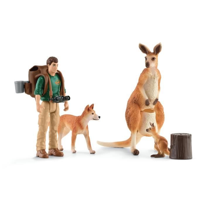 Cofanetto Avventure in Oceania, figurine di animali selvatici, Schleich 42550 Wild Life, per bambini dai 3 anni