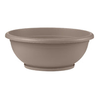 CIOTOLA NAXOS con sottovaso ad incastro Vaso BASSO fioriera Ø 30 cm VARI COLORI Color: AVANA