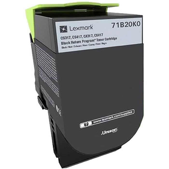 Cartuccia d'inchiostro nero LEXMARK - Programma di restituzione - Compatibile con CS / CX 317, 417, 517