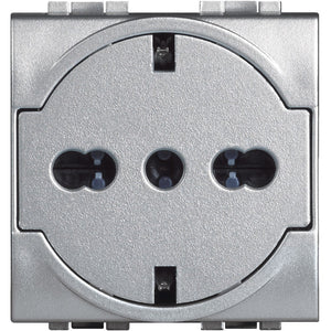 Presa schuko Bticino livinglight FLAT con protezione tech 10/16A NT4140/16F