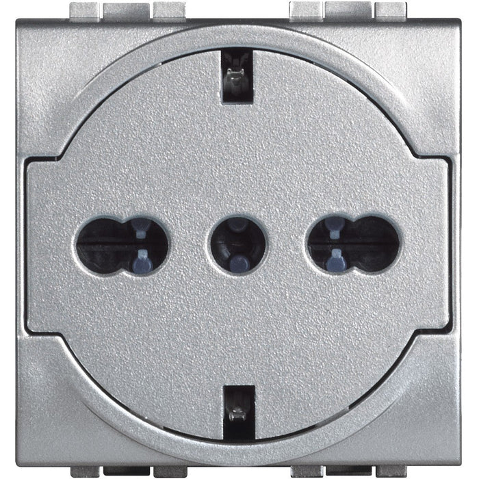 Presa schuko Bticino livinglight FLAT con protezione tech 10/16A NT4140/16F
