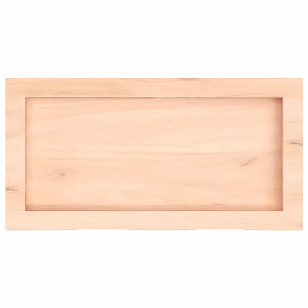 Ripiano a Parete 60x30x(2-4) cm Massello Rovere Non Trattato 363525