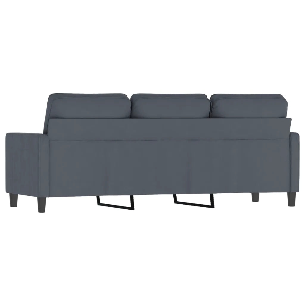 Divano | Divano da soggiorno | Sofa a 3 Posti Grigio Scuro 180 cm in Velluto