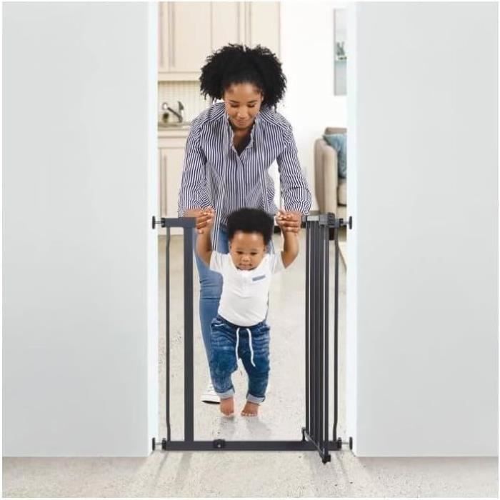 Cancelletto di sicurezza - DREAMBABY - AVA - Montaggio a pressione - 61-68 x 75 cm - Doppia chiusura - Antracite