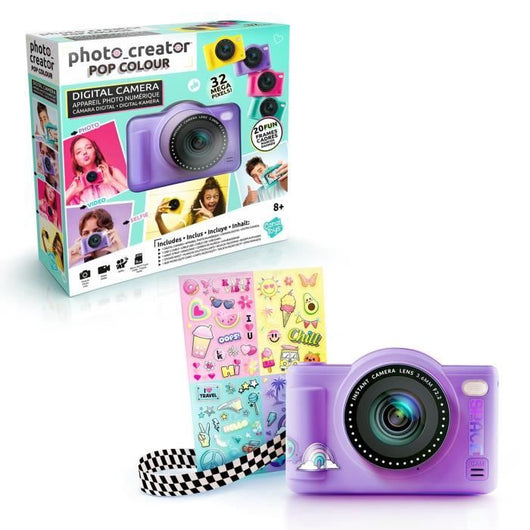 Canal Toys - Photo Creator - Fotocamera digitale Pop Colore Viola - Con scheda SD da 32 GB inclusa