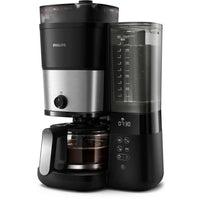 Caffettiera a filtro con macinacaffè integrato - PHILIPS - HD7888/01 - Fino a 10 tazze - 1,25 L - Nero / Argento