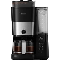 Caffettiera a filtro con macinacaffè integrato - PHILIPS - HD7888/01 - Fino a 10 tazze - 1,25 L - Nero / Argento