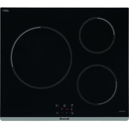 BRANDT TI364B - Piano cottura a libera installazione - 3 zone - 3600 W - L60 cm - Nero