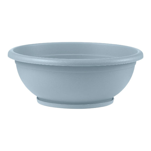 CIOTOLA NAXOS con sottovaso ad incastro Vaso BASSO fioriera Ø 40 cm VARI COLORI Color: AZZURRO PASTELLO