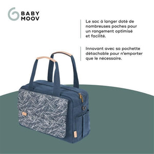 Borsa fasciatoio Day to Day Babymoov - Trendy e funzionale, Capacità 23 L, Molte tasche, 6 Accessori inclusi, Palmo