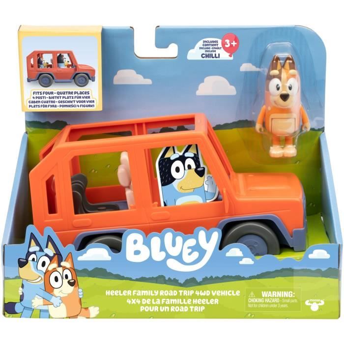 Bluey's Car - BLUEY - Veicolo familiare con statuetta Chilli e accessori