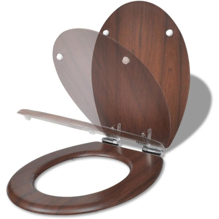 Festnight asiento de inodoro mdf tapa cierre agevole con dibujo