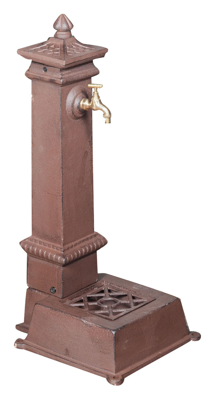 Biscottini Fontana in ghisa finitura ruggine anticata L37xPR30xH77 cm