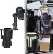 Supporto per telefono per auto 2 in 1 - Rotativo 360 gradi - Supporto per bicchieri - Universale - Materiale PC - Dimensioni 55*159*328mm - Supporto per telefono