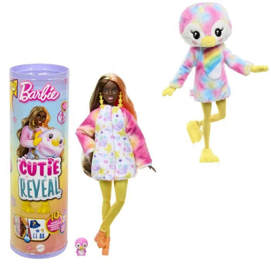 Barbie-Barbie Cutie Reveal-Bambola Pinguino Reveal Colorata e 10 Sorprese40 HRK