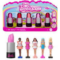BARBIE Mini set di rossetti BarbieLand 6 con mini bambole - JBD26