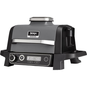 Barbecue elettrico e affumicatore NINJA - Woodfire - OG701EU - Grill, affumicatore e friggitrice ad aria - Antiaderente - Grigio e nero