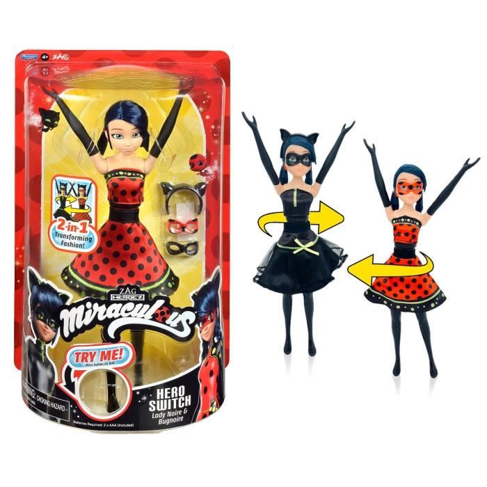 Bambola Trasformazione Coccinella - BANDAI - Miraculous 26 cm - Cambio vestito